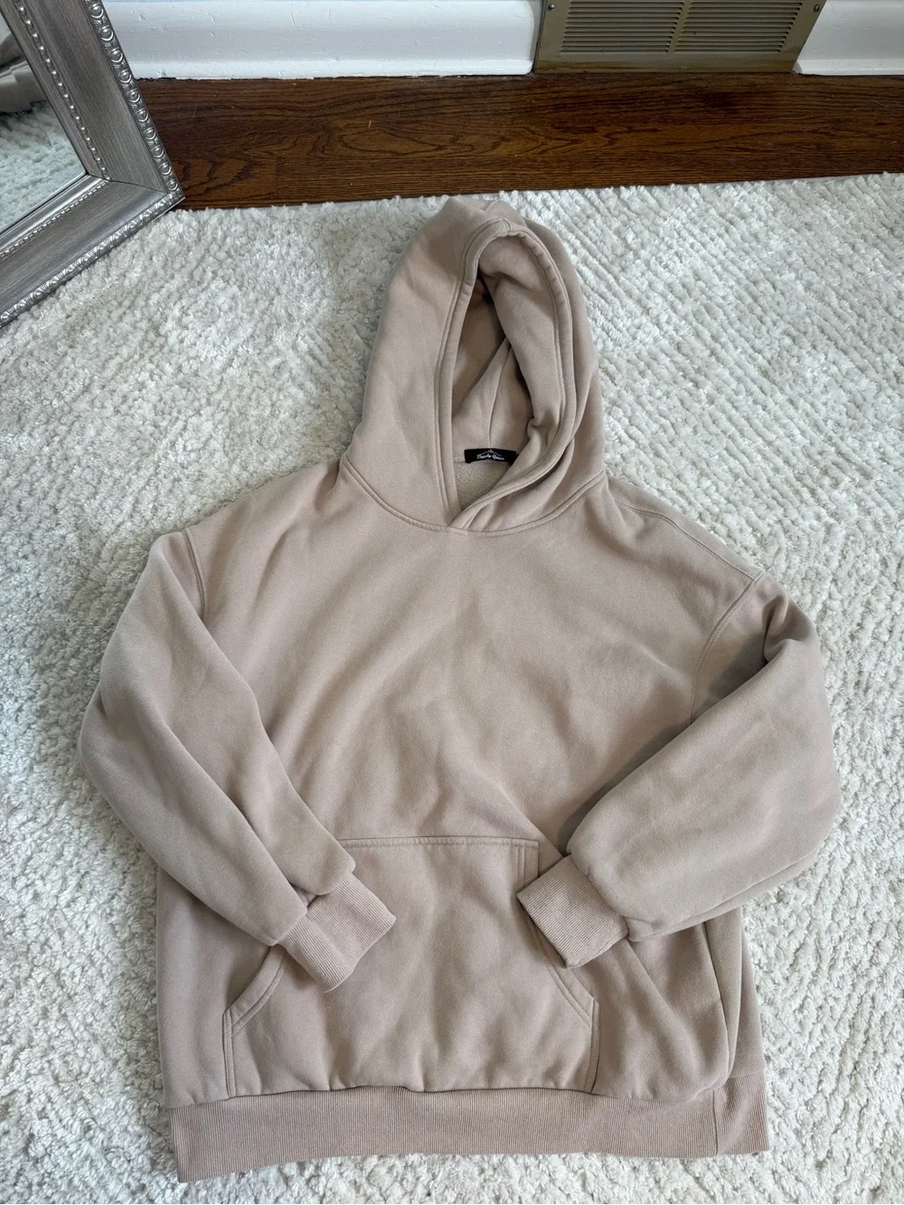 Women's Oversized Hoodie Sweatshirt in Taupe - Picture 3 of 6
